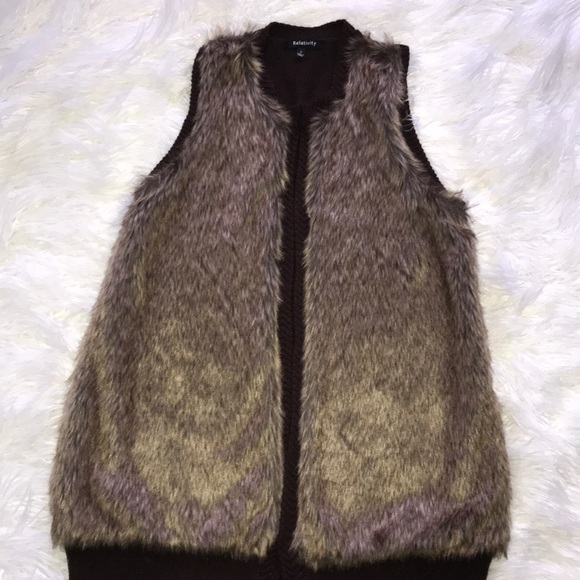 Relativity Jackets & Blazers - Faux Fur Vest
